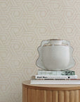 Habita wallpaper design -  Hix pattern in Natural on accent wall