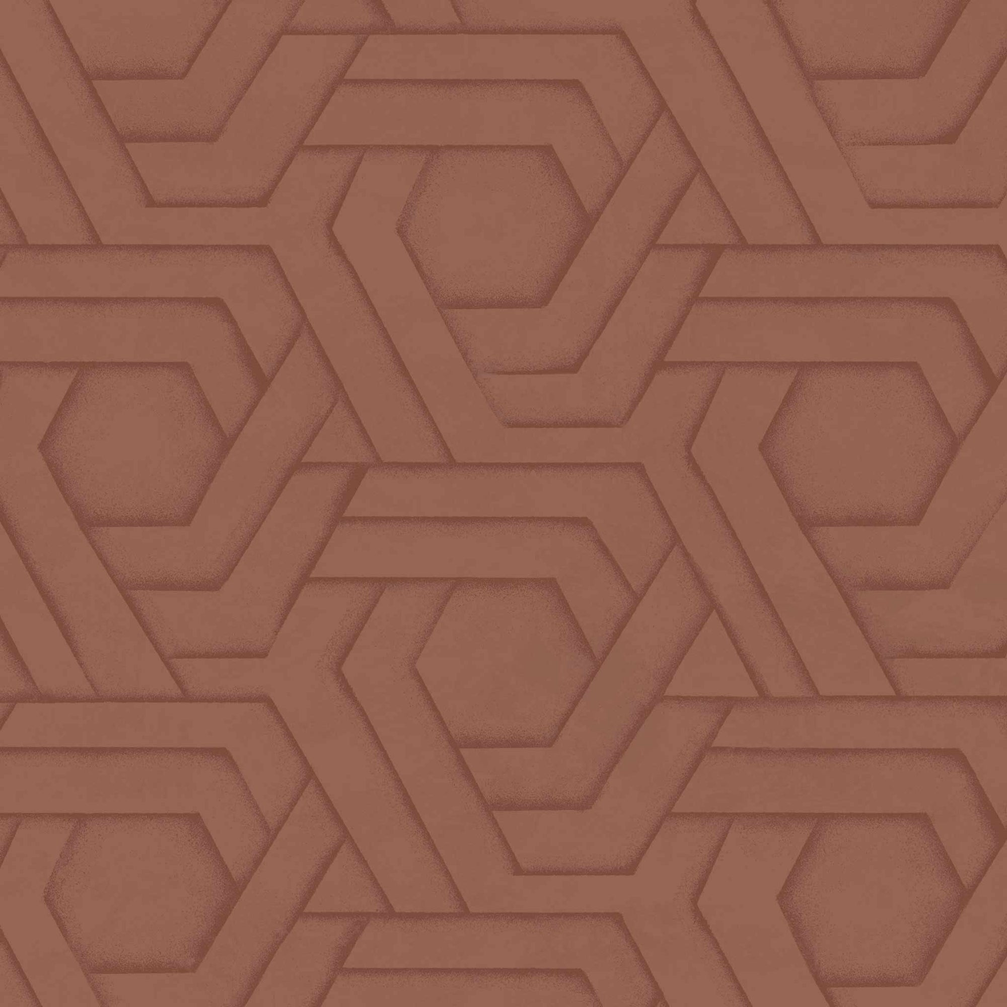 Habita wallpaper design - rust Hix pattern in Roobios