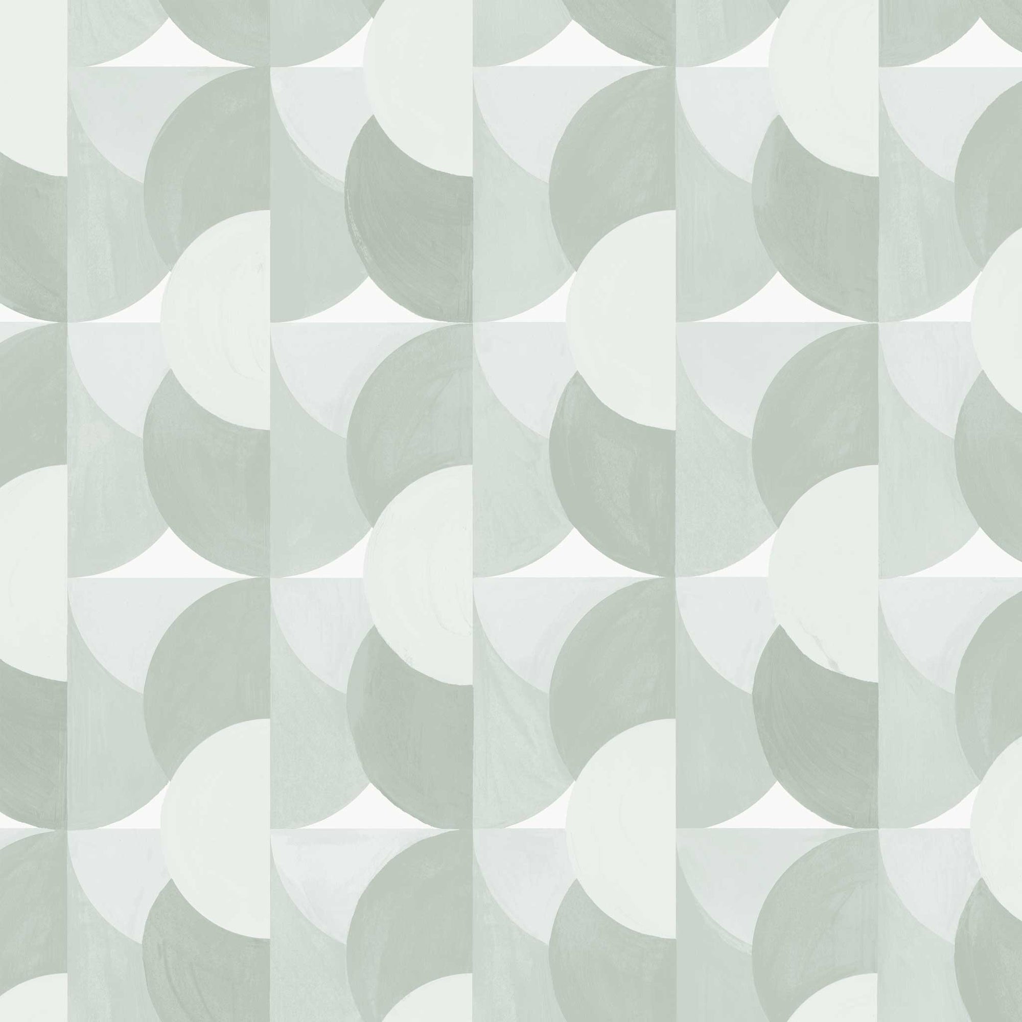 Habita wallpaper pattern - green Sunrise in Agave