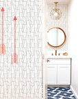Habita contemporary wallpaper - Copa pattern - Lake color