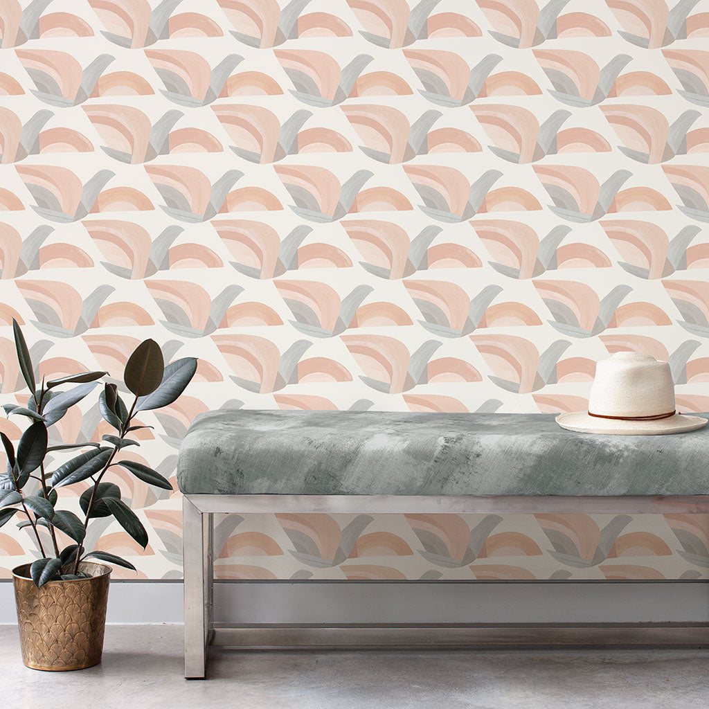 Habita designer wallpaper - Flock pattern