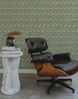 Habita wallpaper design - green Gio pattern in living area