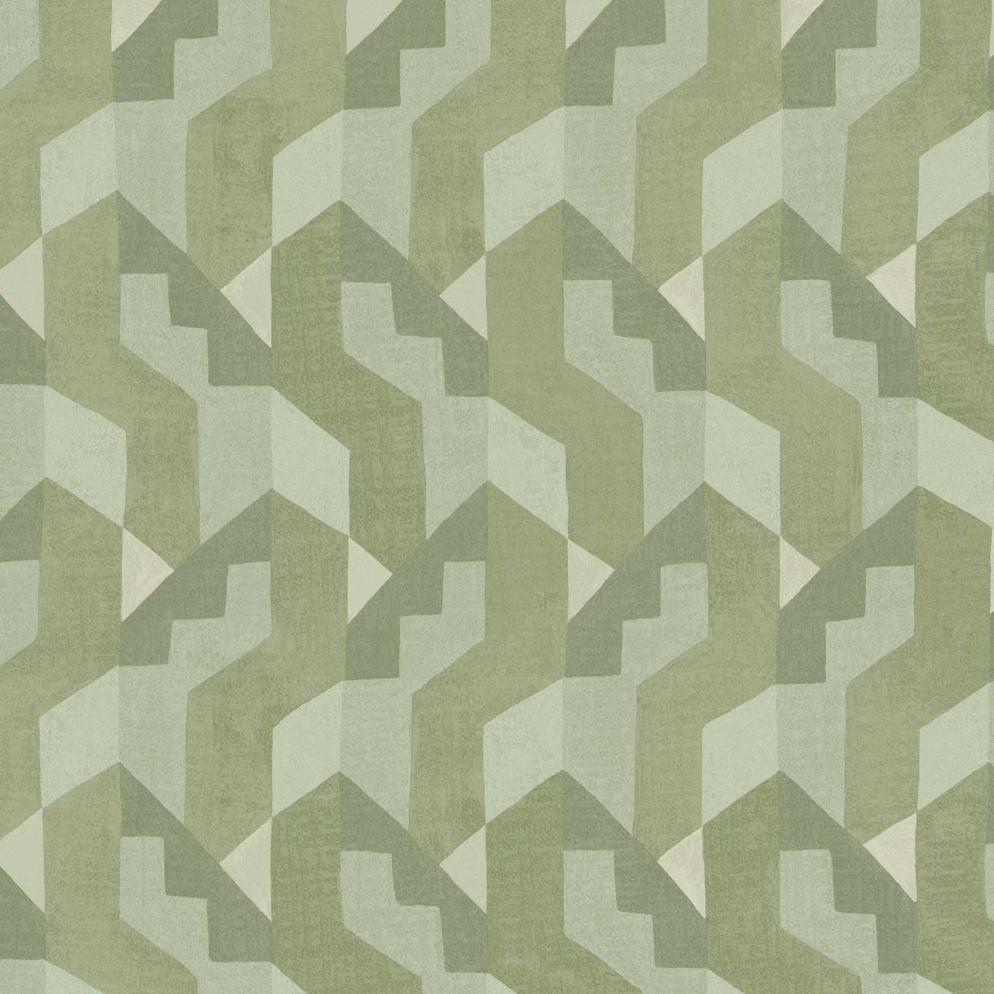 Habita wallpaper design - green grasscloth Gio pattern in Eucalyptus