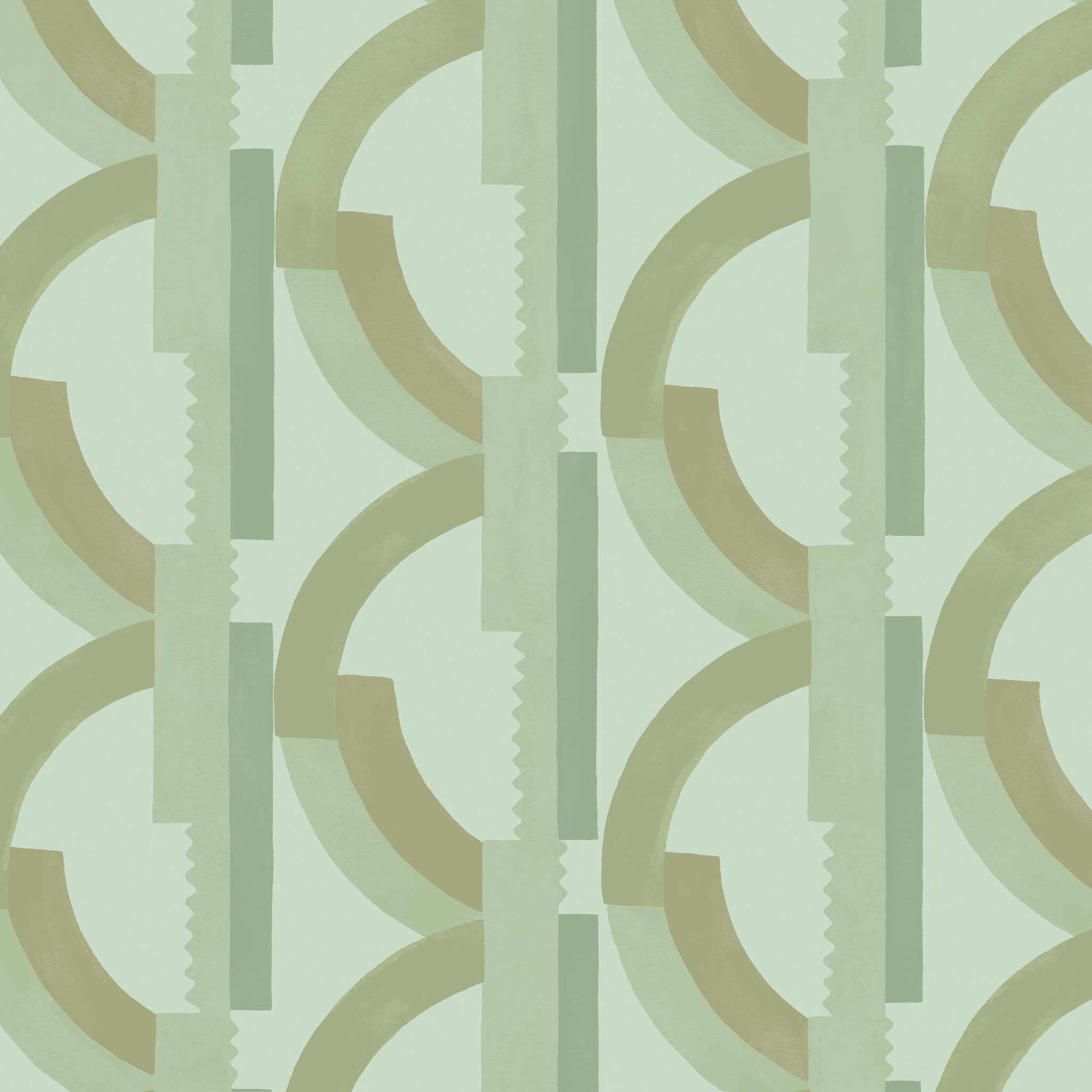 Habita wallpaper design - Lucie pattern in Eucalyptus