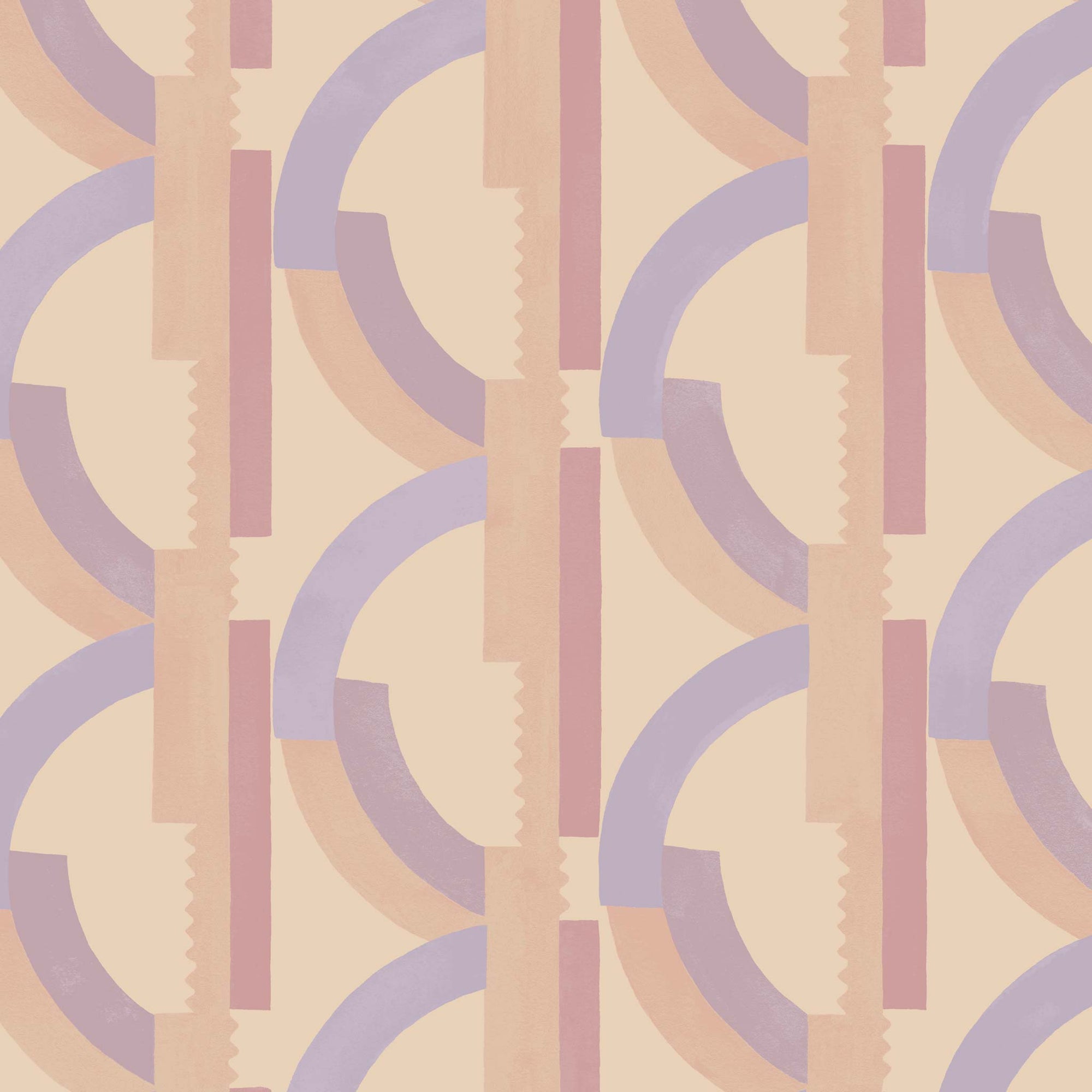 Habita wallpaper design - Lucie pattern in Peach