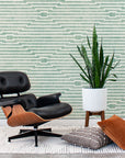 Habita modern wallpaper - Rincon pattern - Agave color